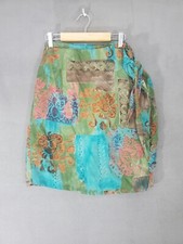 Coldwater Creek Vintage Size 12 Wrap Skirt Hawaii Mini USA Made Artsy Boho Aztec