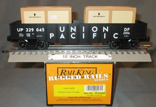 MTH 30-4228A Union Pacific 229045 Gondola w/ Crate Ld. O/027 ga. wks/ Lionel '14 - 第 1/11 張圖片