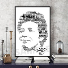 Tom Jones Portrait tribute in songs Memorabilia/Collectable/Gift signed