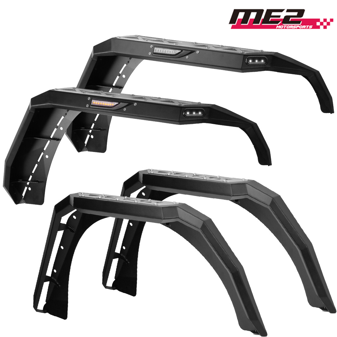 2007-2018 Front+Rear Fender Flares For Jeep Wrangler JK Unlimited 4WD 2WD Steel