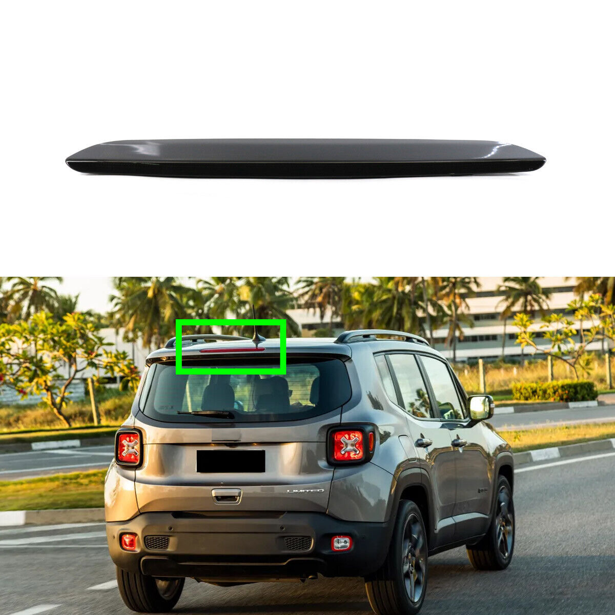 1X For Jeep Renegade 15-20 Auto Rear LED Third High Mount Brake Light 68247167AA