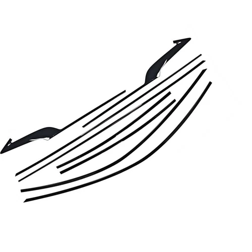 8X Gloss Black Window Strip Moulding Seal Belt Trim For Infiniti Q60 2017-2022 - Picture 3 of 5