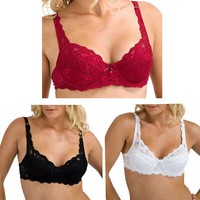 Back Fastening Bra Cotton Rich Ladies Non Wired Non Padded Soft Stretch Uk Size