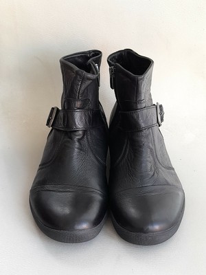 soft leather biker boots