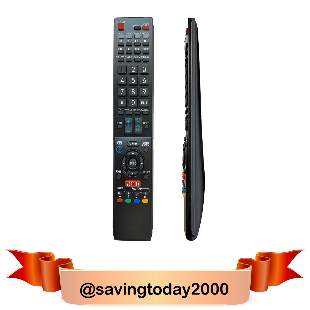 Control For Sharp Aquos 3d Led Smart Tv