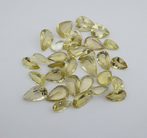 Lote de 7 piedras preciosas sueltas corte pera limón natural 13x19-18x25 mm 104 ct - Imagen 4 de 4