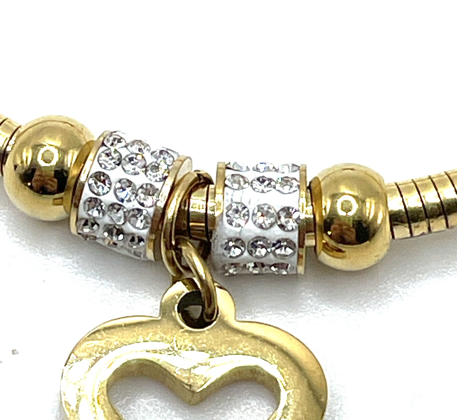 Swarovski Elements Gold Crystal Bangle Dangle Bra… - image 7