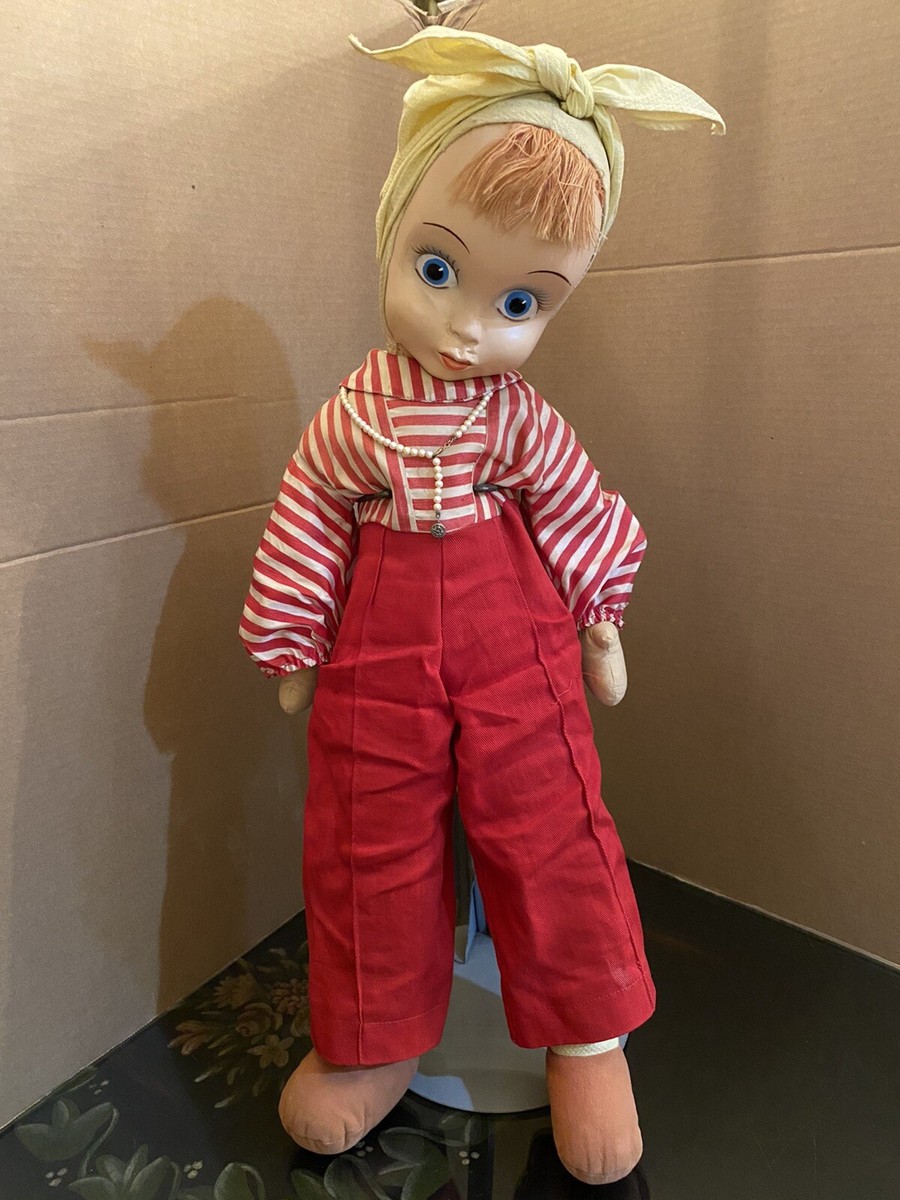 I LOVE LUCY - LUCILLE BALL RARE VINTAGE 28 “ RAG DOLL 1950's NOT