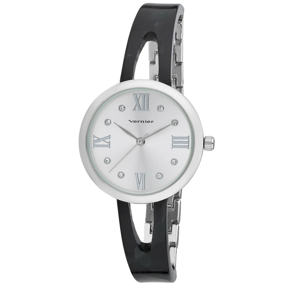 Reloj brazalete Vernier para mujer 34 mm resina medio eslabón medio redondo Foto 3 de 4