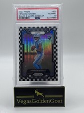 2023 prizm Hendon Hooker Black White checker board psa 10🔥 Detroit Lions 