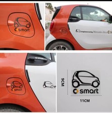 stickers adesivi adesivo accessori tappo benzina smart fortwo forfour nero
