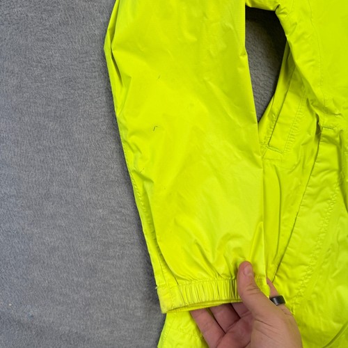 Helly Hansen Jacket Womens Medium Neon Yellow Loke Hiking Shell Waterproof Hood - Picture 6 of 23