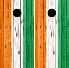 Irish Flag Barnwood Cornhole Wrap Ireland Board Decals Bag Toss Stickers