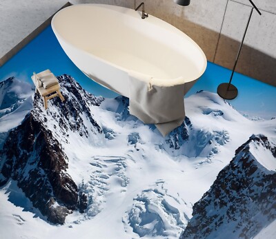 3D Schneeberg C6893 Fußboden Wandbild Unentschied BildTapete Familie DE Amy