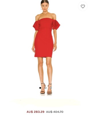 Mini Dress Red Scarlet Off Shoulder Mura Elliatt Myer Iconic David Jones  S12/L | eBay Australia
