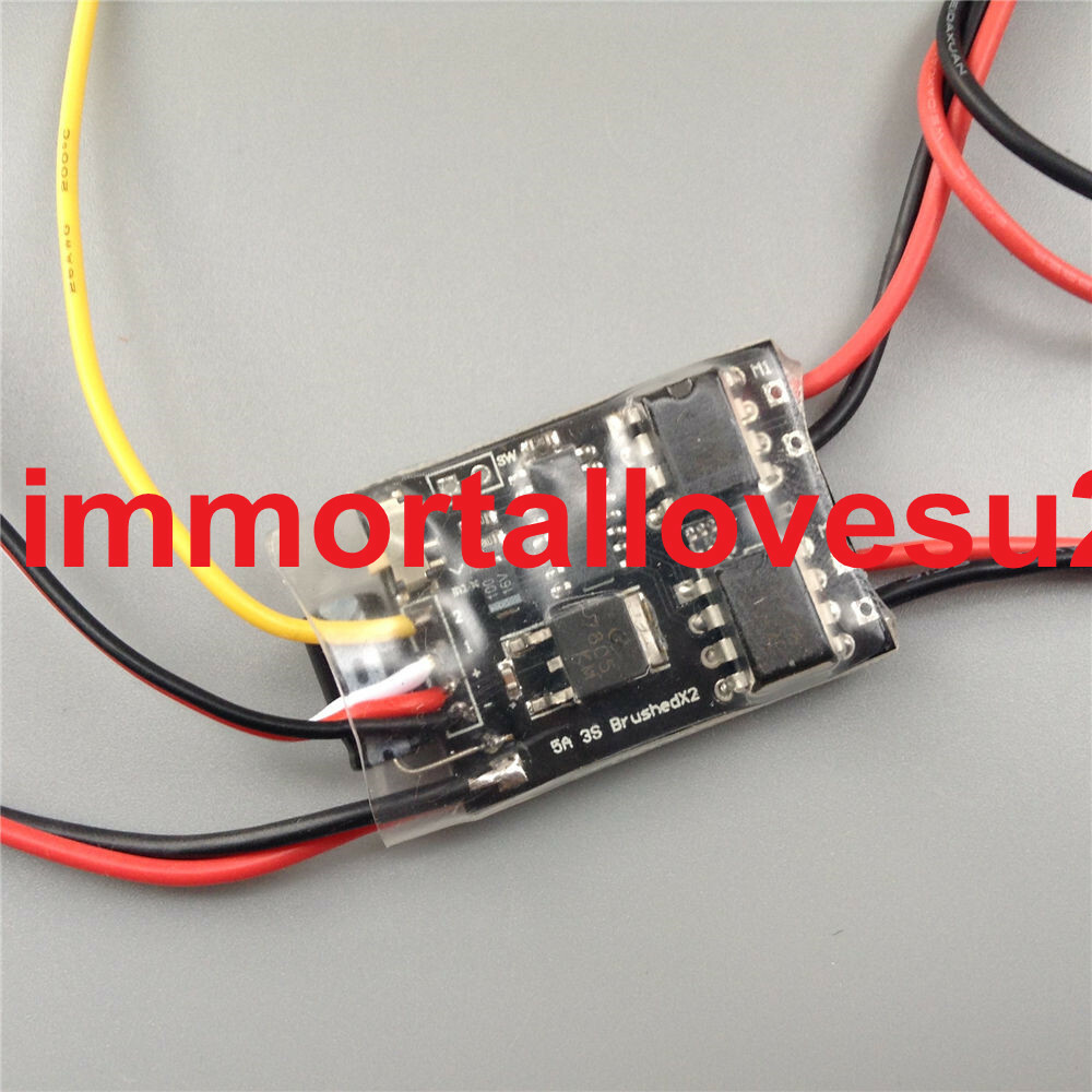 5Ax2 Brushed ESC Dual twoway Speed Controller 116 RC Tank Tracked 2S