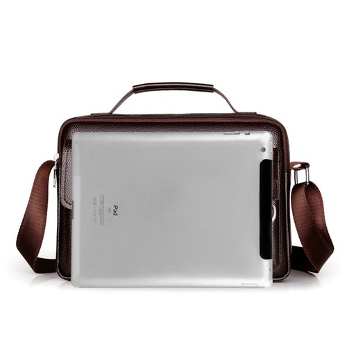 Mens Leather Business Handbag Crossbody Bag Shoulder Bag Briefcase Messenger Bag - Picture 10 of 15
