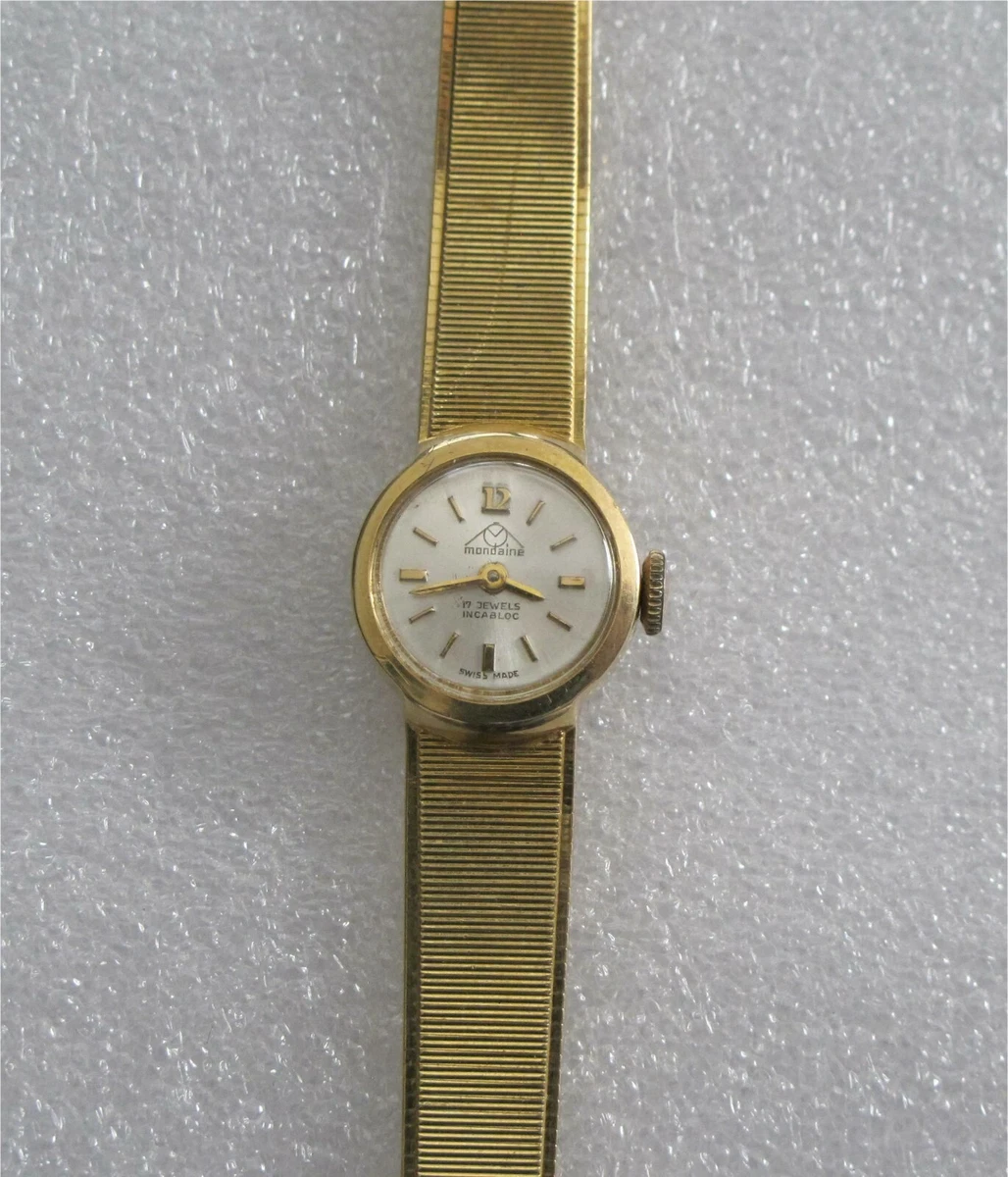 Incabloc clearance gold watch