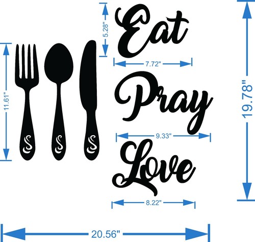 Comer Rezar Amor No una calcomanía o pelar y pegar y pegar - Imagen 2 de 8