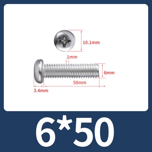 M2 M3 M4 M5 M6 M8 Phillips Round Pan Head Machine Screws A4 Stainless Steel - Picture 108 of 128