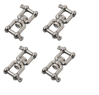 4 x 16 mm Boot Anker Kette Wirbel Edelstahl 316 Kiefer und Kiefer Gym Marine