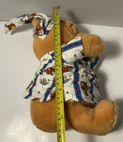 Vintage Disney Store Winnie the Pooh Pajama Plush Bear HOLIDAY CHRISTMAS 12” - Picture 8 of 8