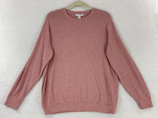 Athleta Mindful Pullover Womens Pink Crew Neck Long Sleeve Knit Athleisure Yoga