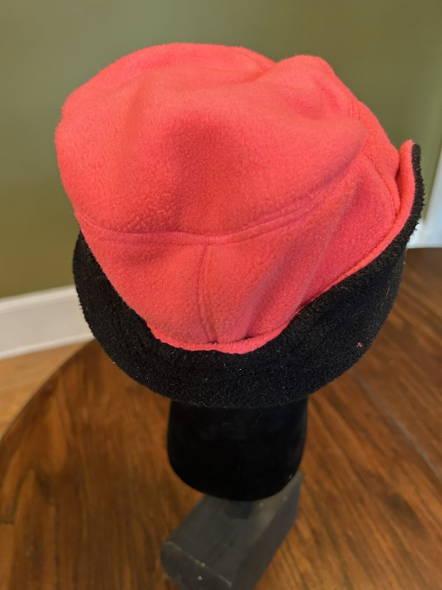 Hunters Pink Hat Ear Flaps Ladies Size Medium  With Deer Rack Made In Italy View 3