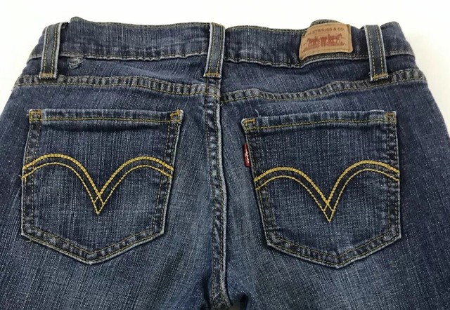 Levi's 524 Too Superlow Womens Stretch Medium Wash Blue Jeans Size 3M | eBay
