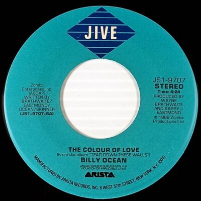 Billy Ocean - The Colour of Love / It's Never Too Late To Try [7'' 45 rpm Single]