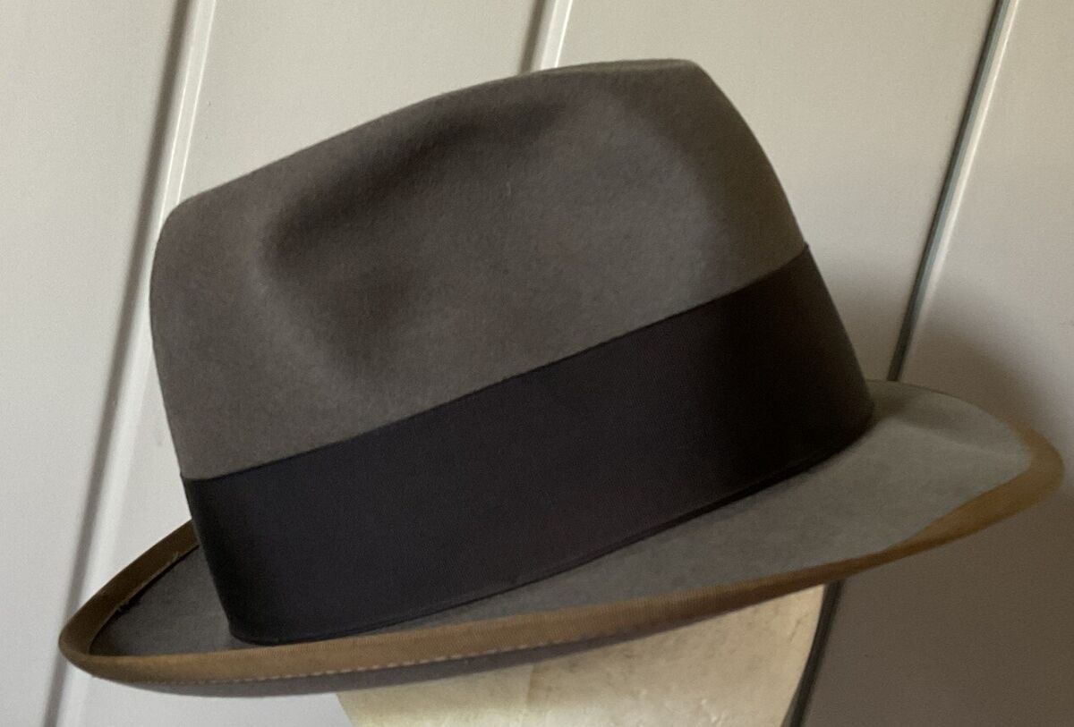 Vintage Fedora 1950's Mallory Broadmoor 7 1/4 Long Oval | eBay Vintage Fedora 1950's Mallory Broadmoor 7 1/4 Long Oval | eBay