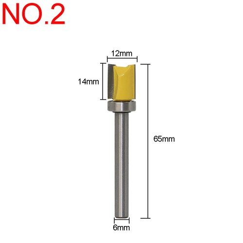 Straight Flush Trim Router Bit 3Flute Top Bearing Woodwork Cutter 6mm Shank OK - Picture 11 of 12