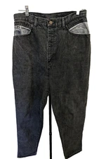 Jeans Vintage British Raj Middy Black Stone Washed Size 32 Womans or Mens 80's