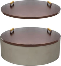 Fire Pit Lid 38" - Compatible for Fire Pit Inside Dia Up to 36"