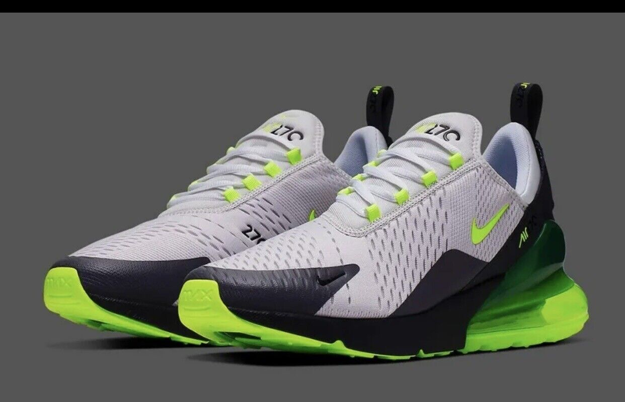 Nike Air Max 270 Neon Cj0550-001 Platinum Grey Volt 95 Denham Og Men'S  7 Shoes | Ebay