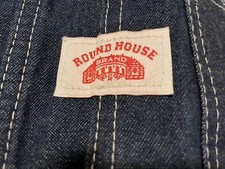 ROUND HOUSE Bib Overalls Carpenter Blue 42 X 30 Denim Jeans