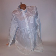 Mainstreet Blues Shirt Dress Womens Medium Solid White Long Sleeve Collared