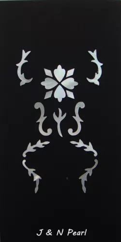 J&N Pearl Hearts & Flowers Mother of Pearl Peghead Inlay for Gibson Style Banjos