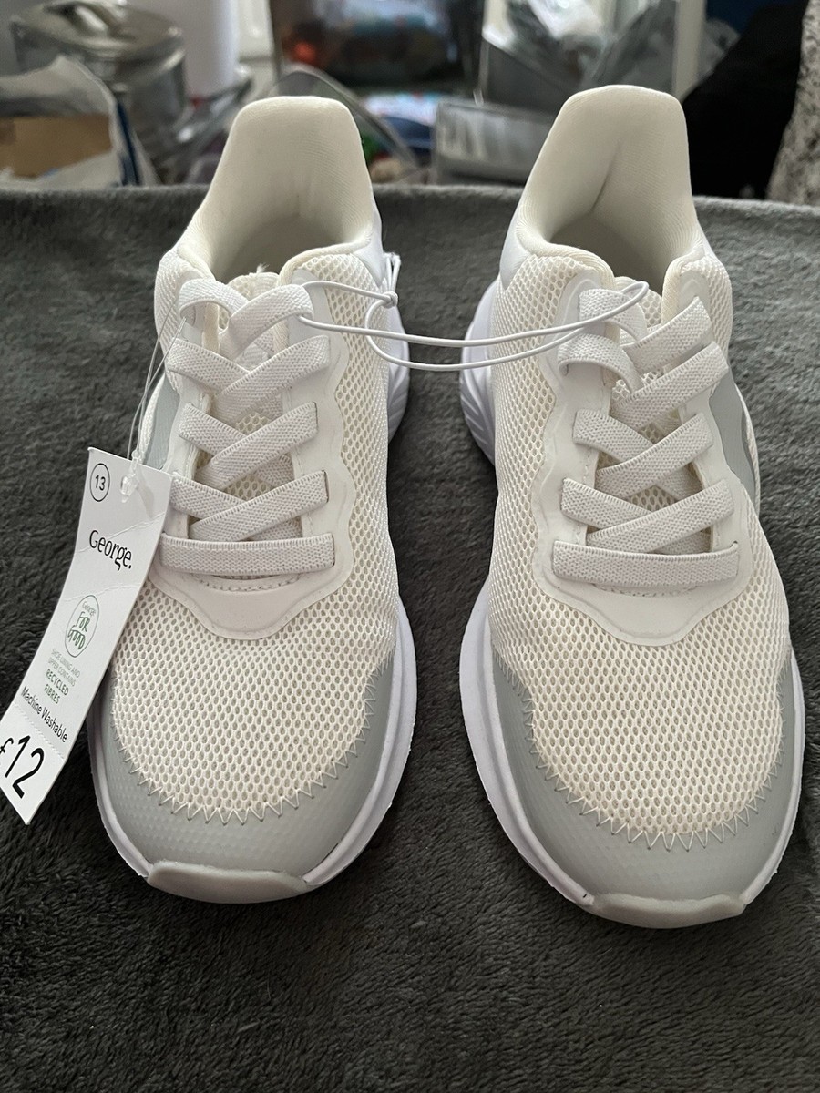 George/ASDA Kids White Trainers Size 13 Euro 32 | eBay UK
