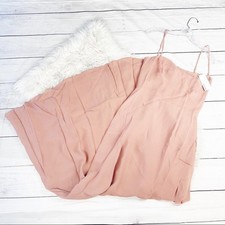 Reformation Women's Indrid Side Slit Fitted bodice Dress in Praline Pink Size 10