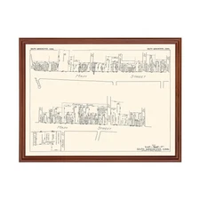 Old Map of South Manchester, CT 1929 - Vintage South Manches