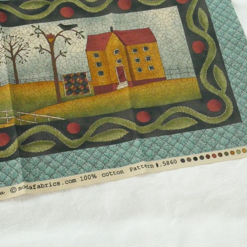 Moda Kathy Schmitz Fabric Panel Lot Blackbird Village Lancaster Country Cottage - Picture 4 of 9