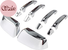Chrome Top Half Mirror Cover Cap Door Handle Covers Fit for 2015-2020 Chevy Ta