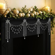 6 ft Christmas Crystal Tassel Garland Decoration Fireplace Clear