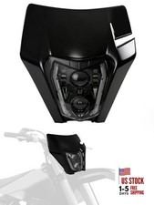 Dirt Bike Headlight LED,Universal Motorcycle Head Light Kit for Most Pit Black