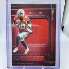 Julian Sayin 2025 Panini Silhouette Patch Base /99 Buckeyes KG