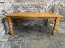 Farmhouse Pine Dining Table 6ft 6-8 Seater Legs Can Be Removed