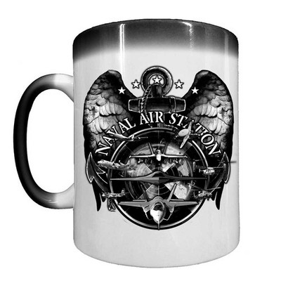 Naval Air Station US Navy Veteran Heat Activated 15 oz Ceramic Custom Coffee Mug
