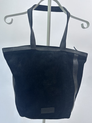 Urban Code London Black Leather Tote Bag Large Shoulder Suede Shopper