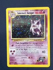 Pokemon Sabrina's Gengar 14/132 Holo Rare Gym Heroes Vintage 2000 LP 🔥 SWIRL 🌀 on eBay